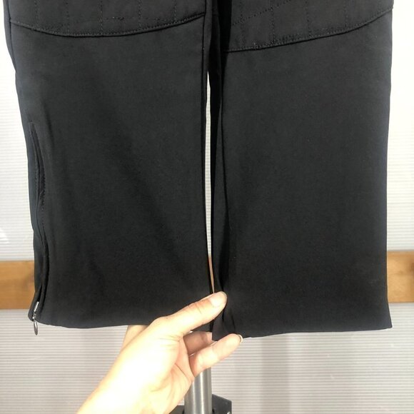 BRAX Hella MT Black Quilted Knee Ankle Zip Pants Sz 6R - Picture 4 of 14